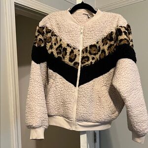 Express Cream and Black Teddy Jacket